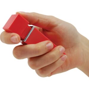 Hand Holding A Lipstick Personal Alarm