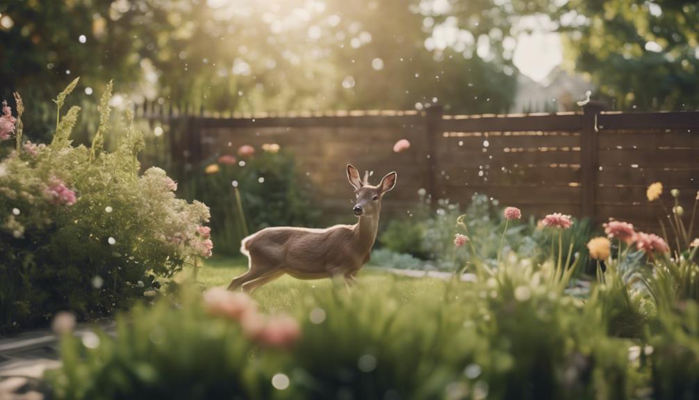 Deer in a backyard