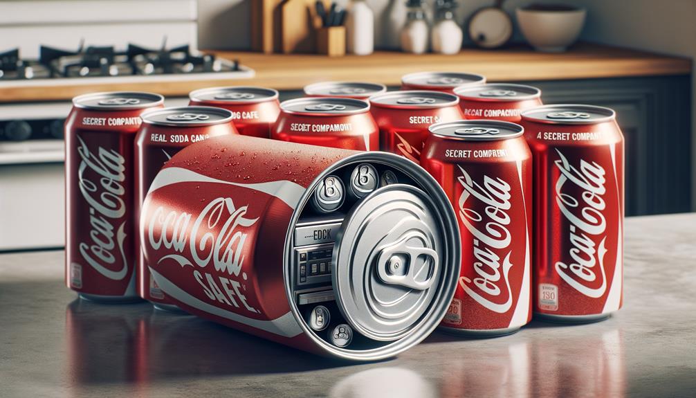 Coca Cola Safe Cans, One Is Open To Show Safe Inside