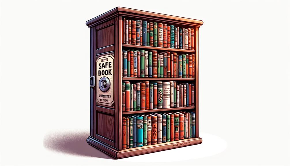 Bookshelf showing a diversion safe storage