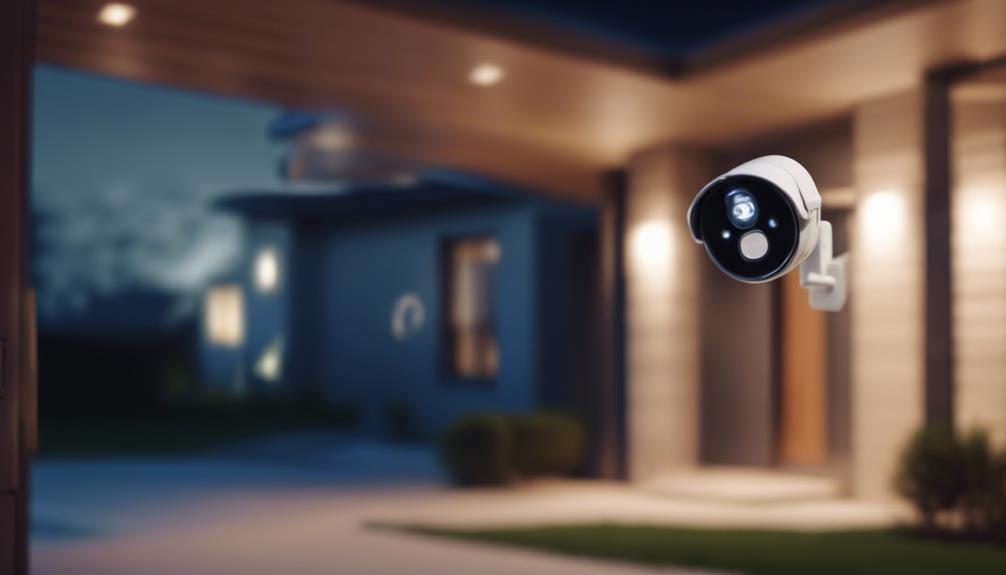 Security camera around a home for protection