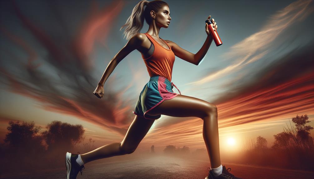 A Woman Running With Pepper Spray On The Street