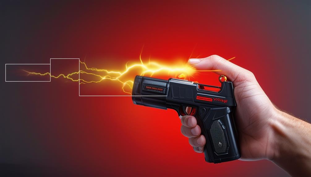 Stun gun firing with a flashlight turn on