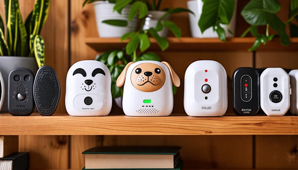 Barking dog alarms on top a shelve