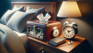 Diversion safes on a night table inside a bedroom