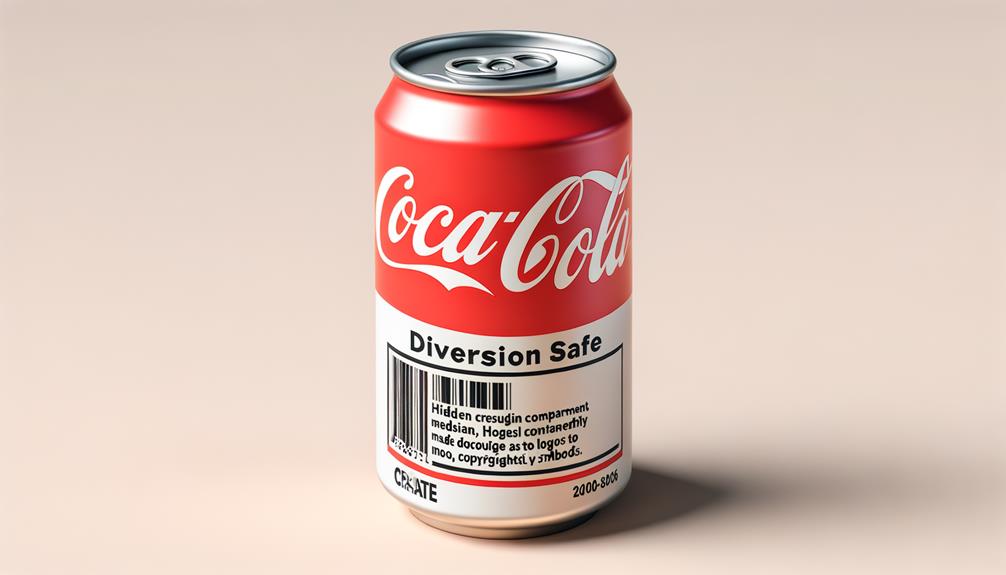 Coca cola can as a diversion safe sitting on top of a table