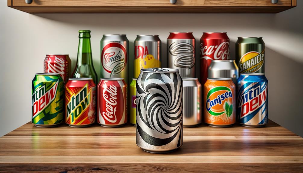 Diversion safes soda cans on top of a table