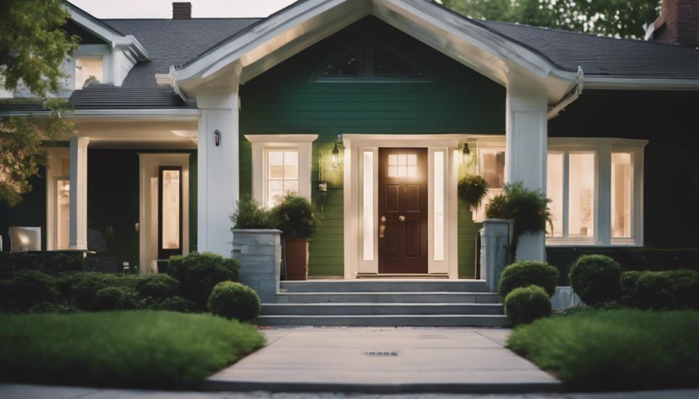 Picture of front of a house with a hidden camera