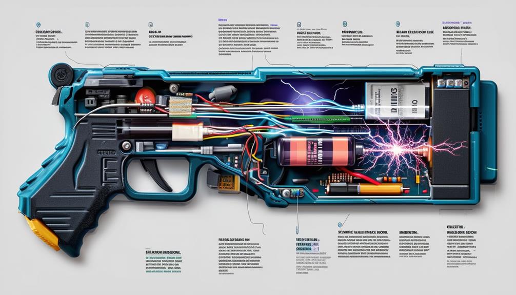 Displaying the inside of a stun gun