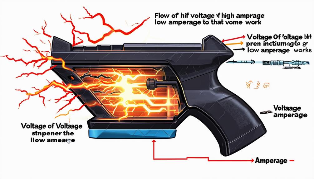 Displaying the inside of stun gun