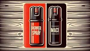 Picture of pepper spray vs mace next to each other