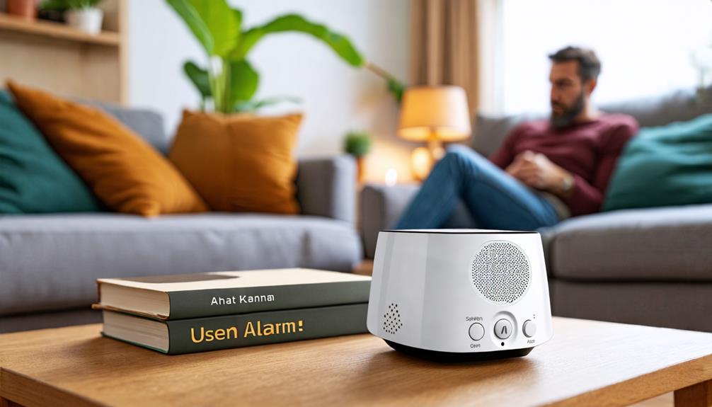 Barking Dog Alarm On A Table Inside A Living Room