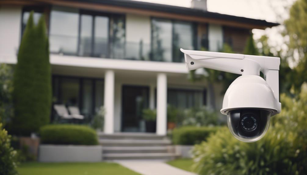 A Home Security System Outside A House