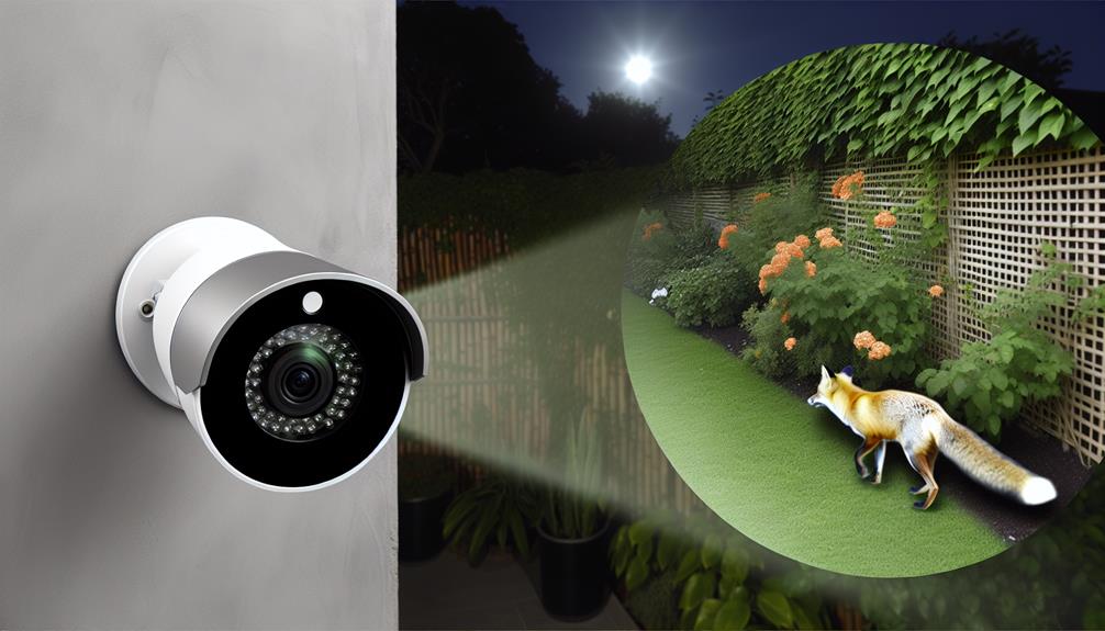 Motion detection camera with light activated outside