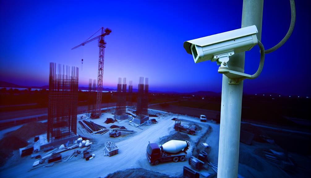 Motion Detection Cameras Monitoring A Construction Site