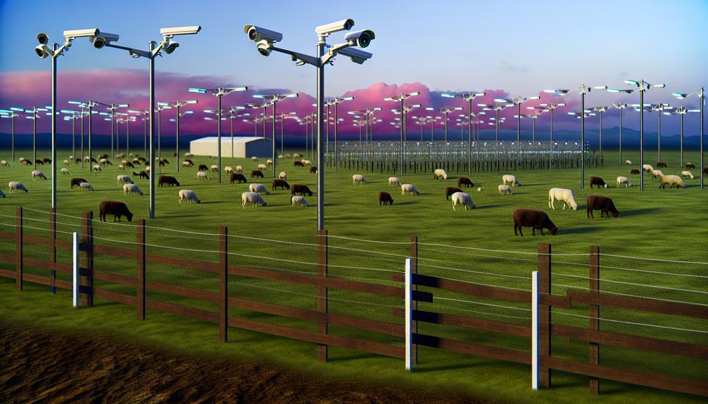 Motion Detection Cameras Outside A Farm