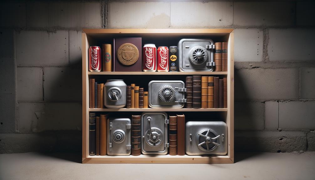 Several Diversion Safes Inside A Bookshelf