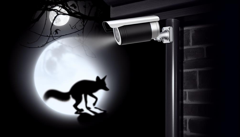 An Image Of A Motion Detection Camera Monitoring A Cat At Night