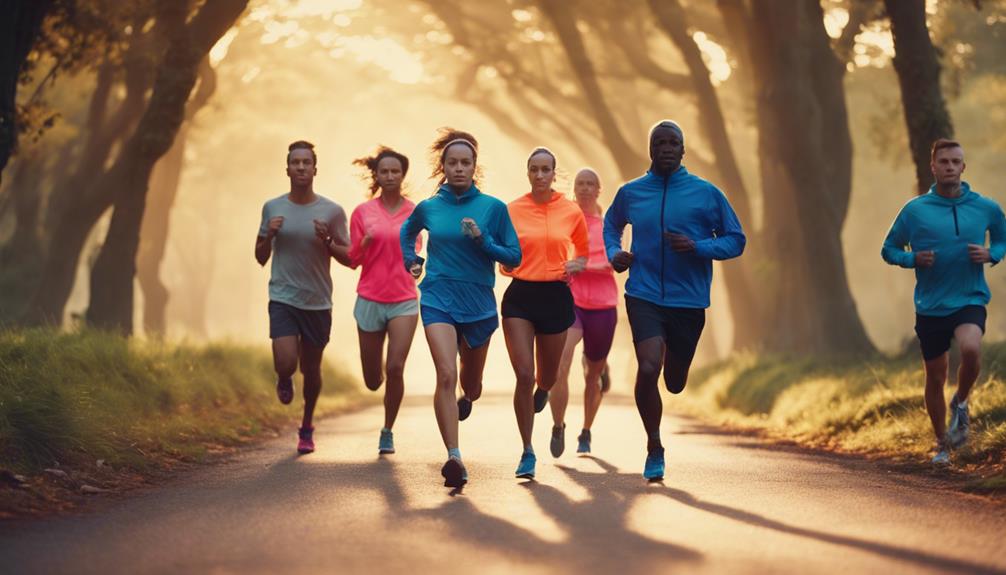 joggers Outside Running With Personal Alarms On Hand