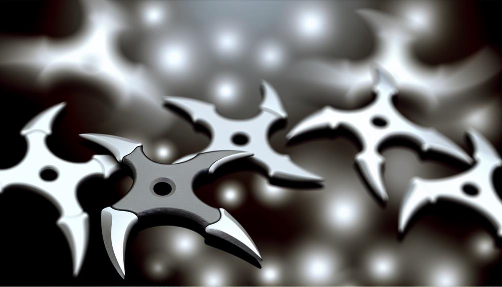 Several Throwing Stars With Ergonomic Design