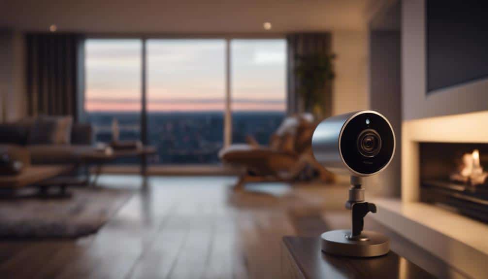 Home Security Camera Monitoring A Living Room