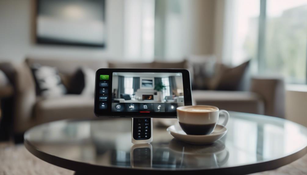 Home Security System Sitting On Top Of A Glass Table