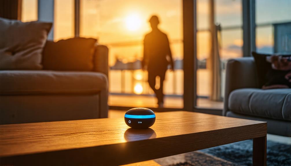 Barking Dog Alarm Sitting On A Table Inside A Room