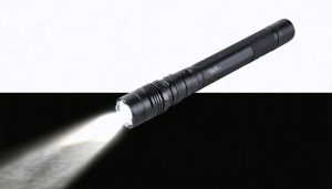 Black baton flashlights