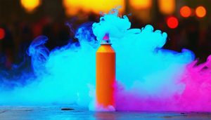 Colored self defense spray