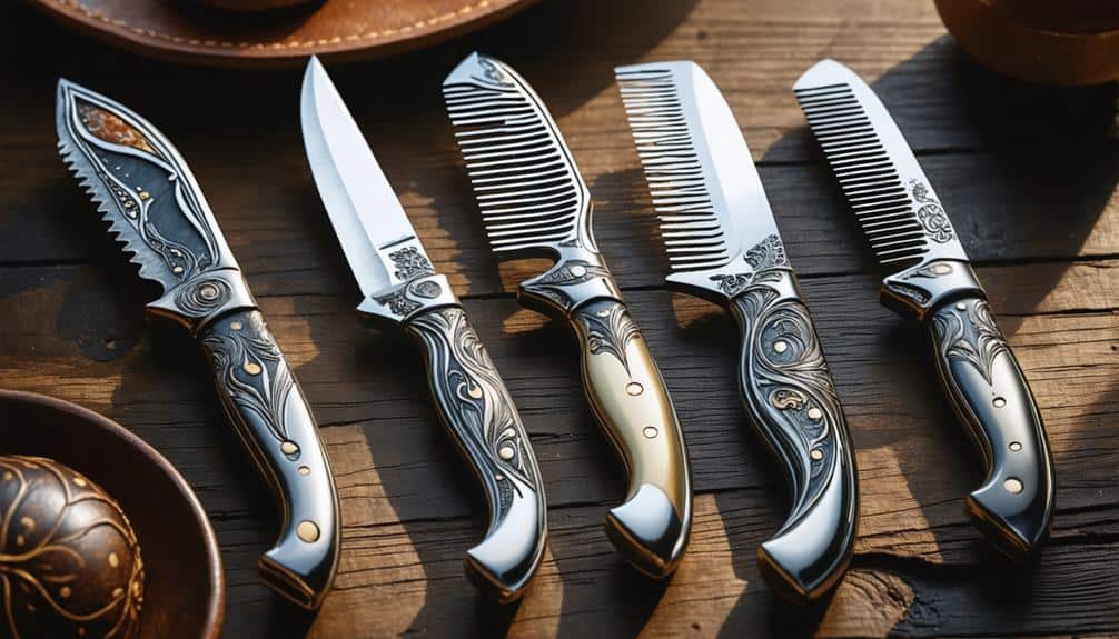 concealed knife in comb