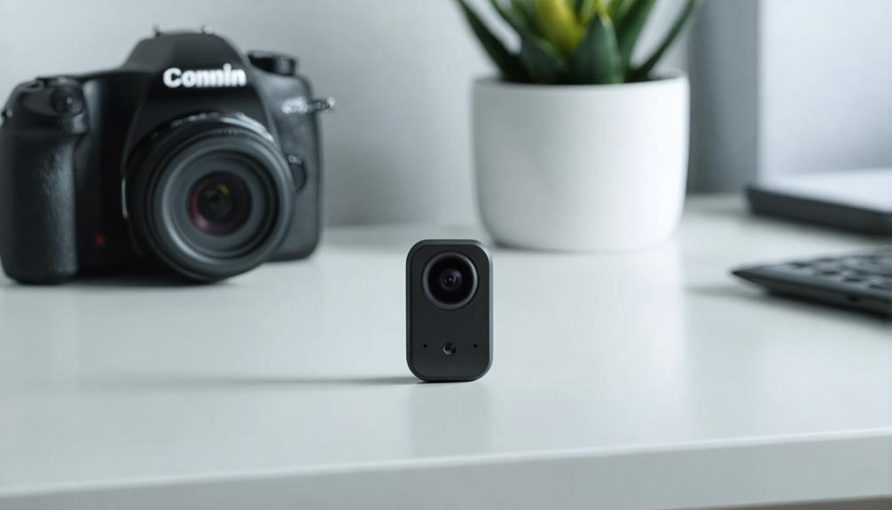 Mini spy camera on top of a table