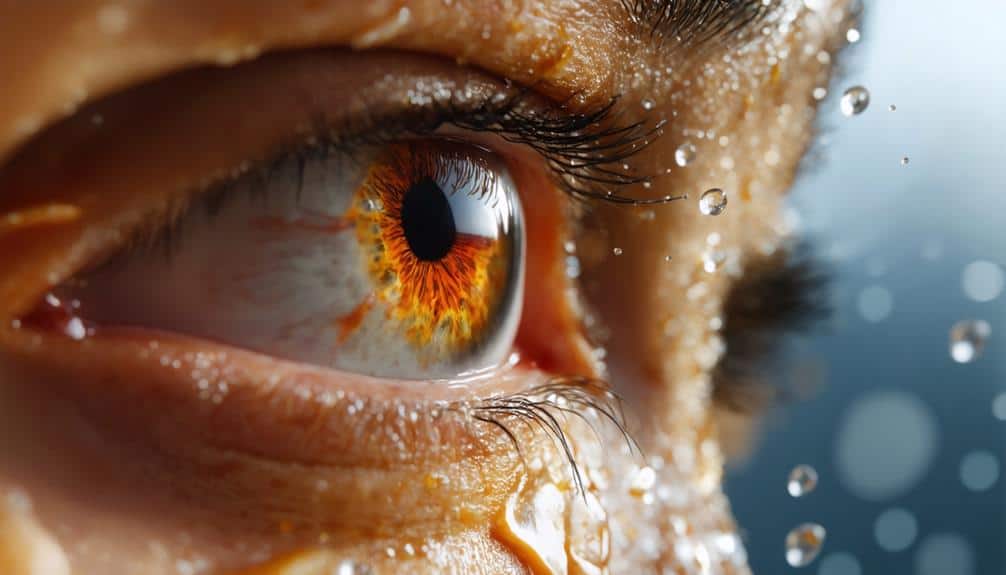 irritation pain temporary blindness