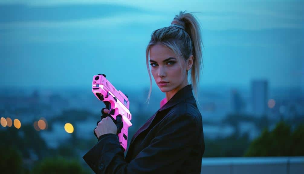pink taser gun female