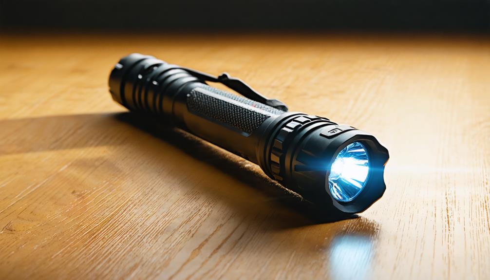 Taser baton flashlight combination