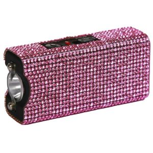 Rhinestun Keychain Stun Gun Pink