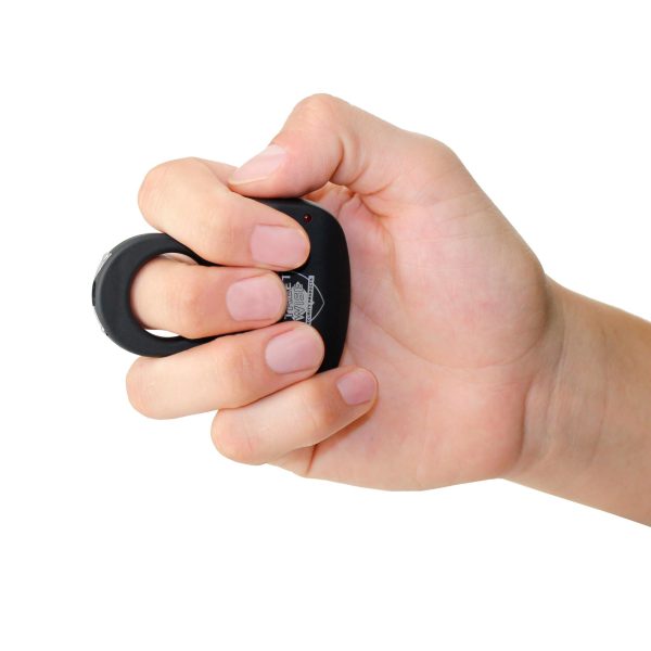 Hand holding sting ring stun gun black