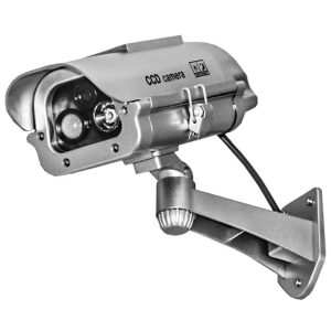Solar Dummy Camera – Motion LED, 15-Ft Range, No Wiring