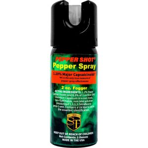 Pepper Shot Pepper Spray – 1.2% MC, 2 oz, Stream or Fogger