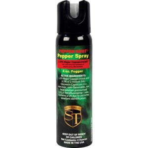 Pepper Shot 4 oz Pepper Spray – Stream or Fogger, UV Dye