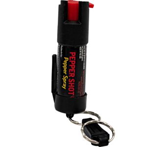 Pepper Shot Pepper Spray – ½ oz, Belt Clip & Keychain