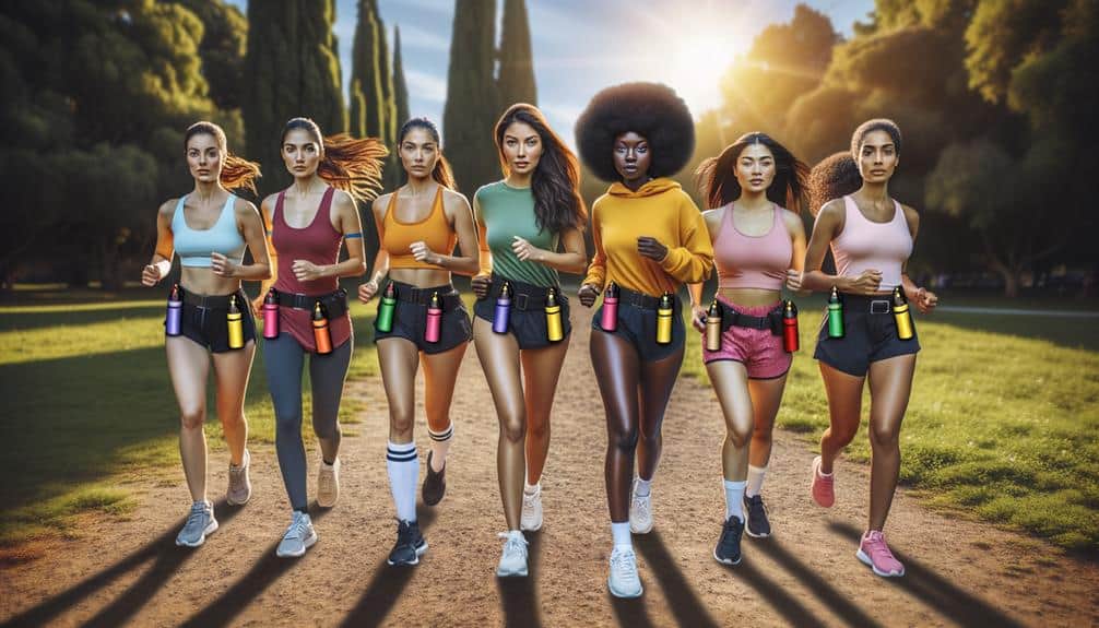 Women running with personal alarms