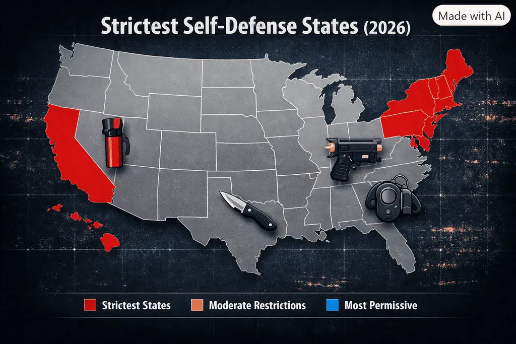 self defense chart map