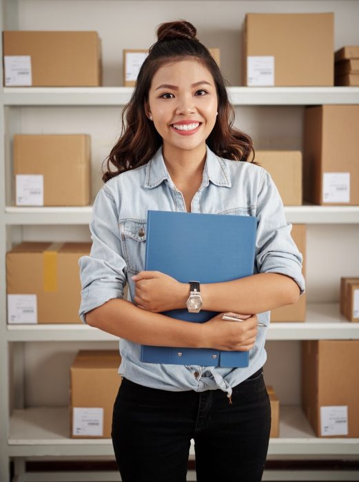 Female warehouse worker